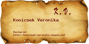 Konicsek Veronika névjegykártya